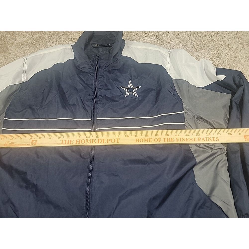 NFL Dallas Cowboys‎ Full Zip Windbreaker Blue Jacket Size XL - Picture 7 of 13